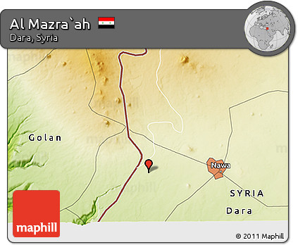 Physical 3D Map of Al Mazra`ah
