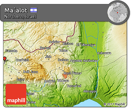 Physical 3D Map of Ma`alot