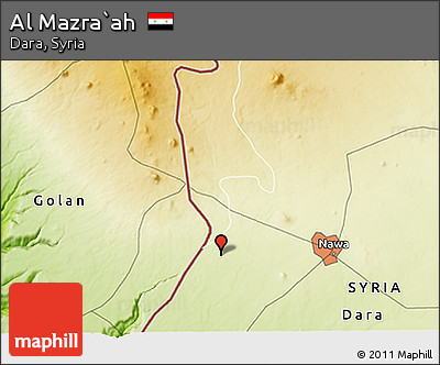 Physical 3D Map of Al Mazra`ah