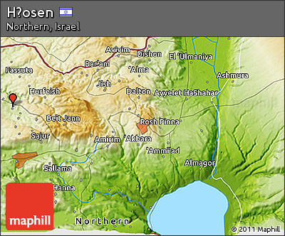 Physical 3D Map of H̱osen