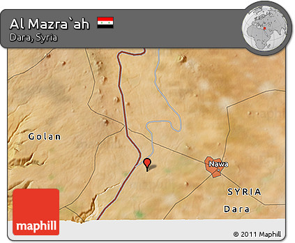 Satellite 3D Map of Al Mazra`ah