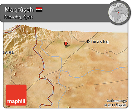Satellite 3D Map of Maqrūşah