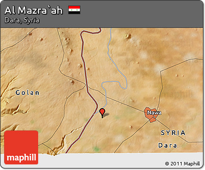 Satellite 3D Map of Al Mazra`ah