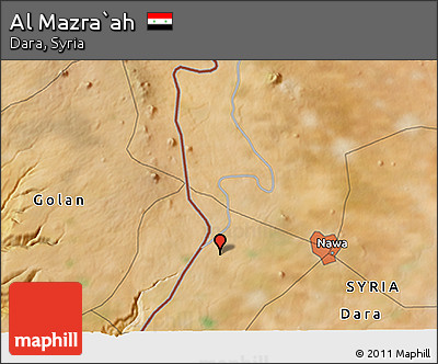 Satellite 3D Map of Al Mazra`ah