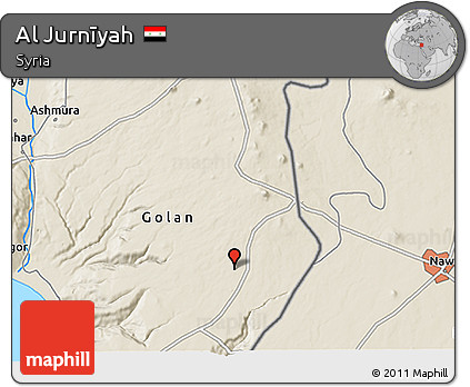 Shaded Relief 3D Map of Al Jurnīyah