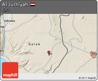 Shaded Relief 3D Map of Al Jurnīyah