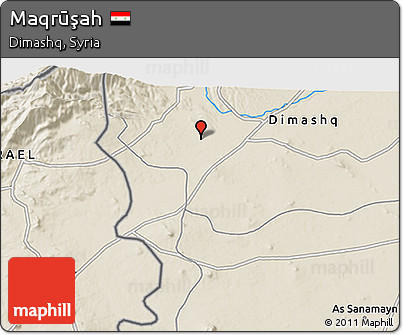 Shaded Relief 3D Map of Maqrūşah