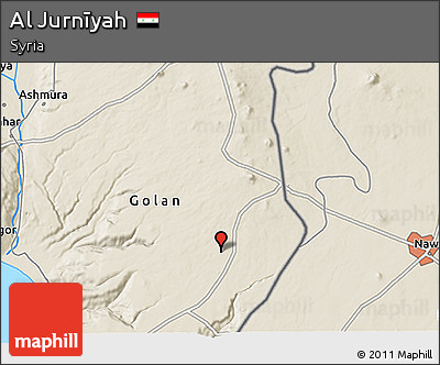 Shaded Relief 3D Map of Al Jurnīyah