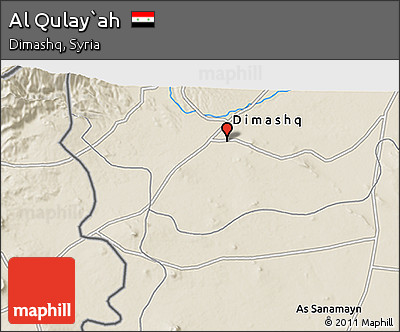 Shaded Relief 3D Map of Al Qulay`ah