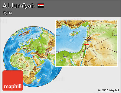 Physical Location Map of Al Jurnīyah