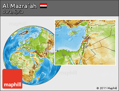 Physical Location Map of Al Mazra`ah
