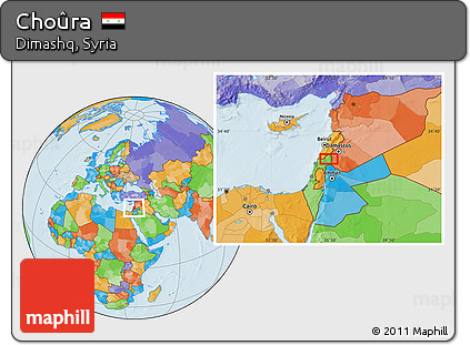 Political Location Map of Choûra