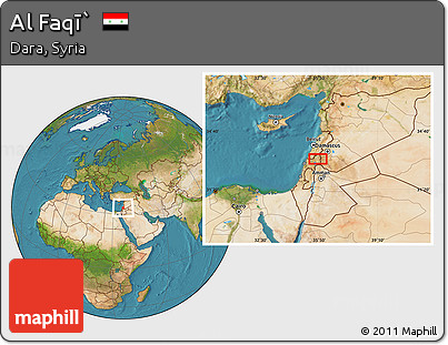 Satellite Location Map of Al Faqī`