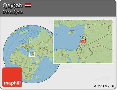 Savanna Style Location Map of Qayţah