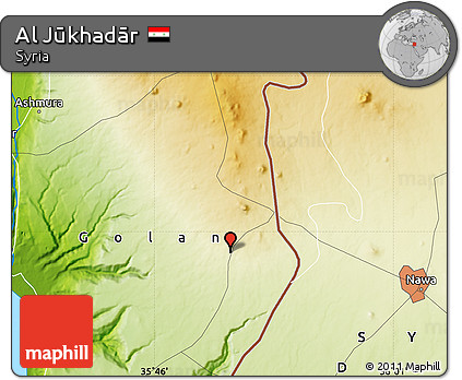 Physical Map of Al Jūkhadār
