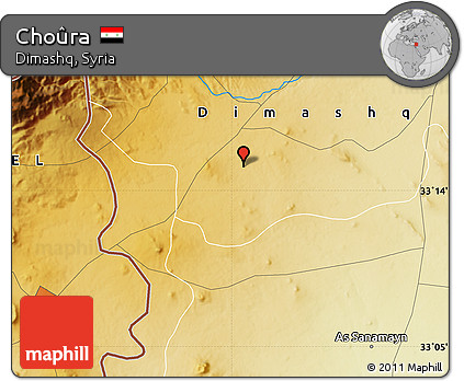 Physical Map of Choûra