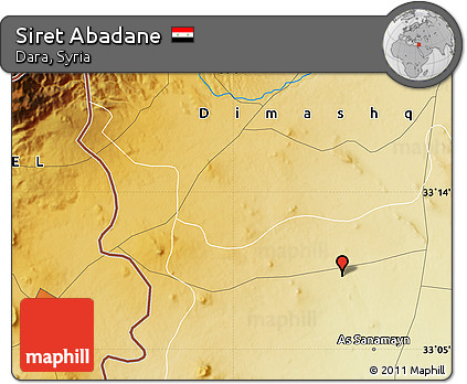 Physical Map of Siret Abadane