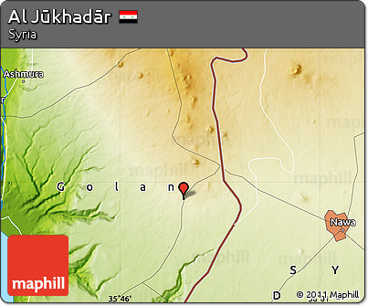 Physical Map of Al Jūkhadār