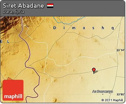 Physical Map of Siret Abadane