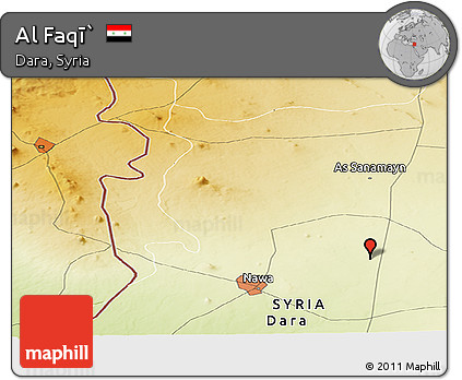 Physical Panoramic Map of Al Faqī`