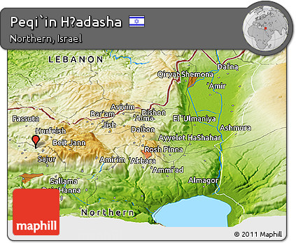 Physical Panoramic Map of Peqi`in H̱adasha