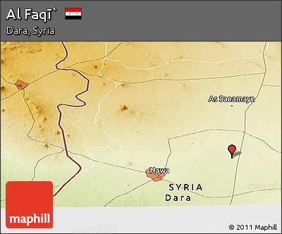 Physical Panoramic Map of Al Faqī`