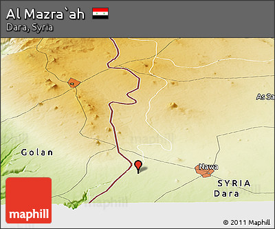 Physical Panoramic Map of Al Mazra`ah