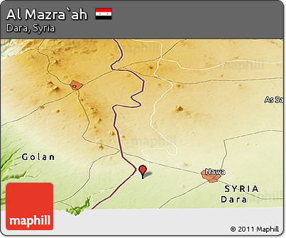 Physical Panoramic Map of Al Mazra`ah