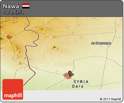 Physical Panoramic Map of Nawá
