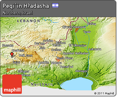 Physical Panoramic Map of Peqi`in H̱adasha
