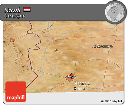 Satellite Panoramic Map of Nawá