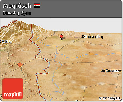 Satellite Panoramic Map of Maqrūşah