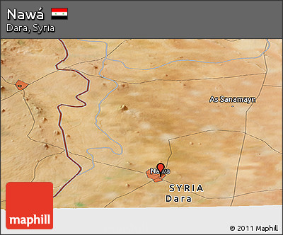 Satellite Panoramic Map of Nawá