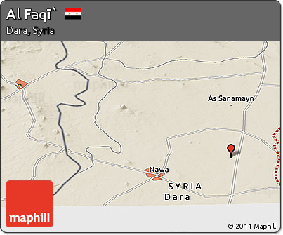 Shaded Relief Panoramic Map of Al Faqī`