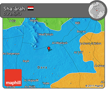 Political 3D Map of Sha`ārah