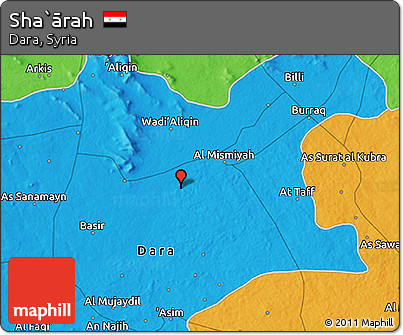 Political 3D Map of Sha`ārah
