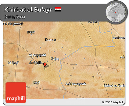 Satellite 3D Map of Khirbat Al Bu'ayr