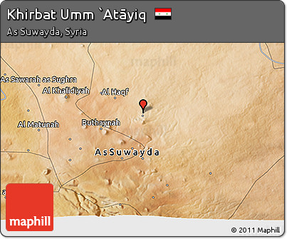 Satellite 3D Map of Khirbat Umm `Atāyiq