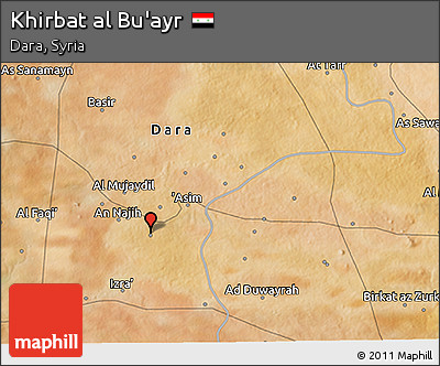 Satellite 3D Map of Khirbat Al Bu'ayr