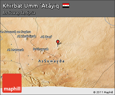 Satellite 3D Map of Khirbat Umm `Atāyiq