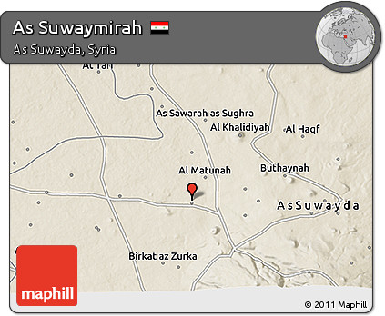Shaded Relief 3D Map of As Suwaymirah