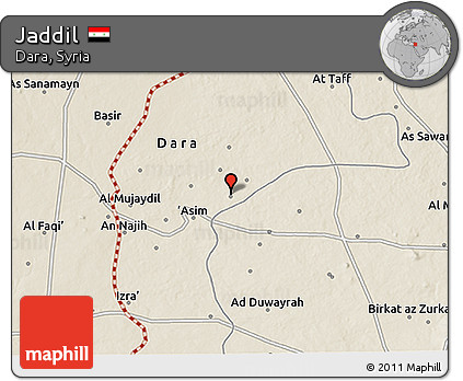 Shaded Relief 3D Map of Jaddil