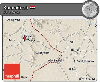 Shaded Relief 3D Map of Kammūnah