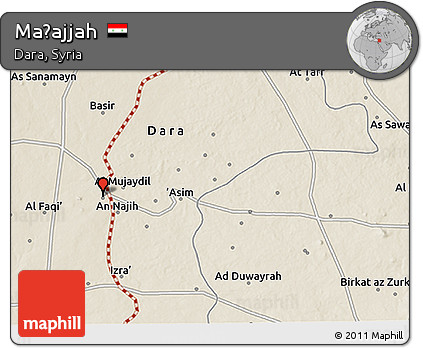 Shaded Relief 3D Map of Maḩajjah