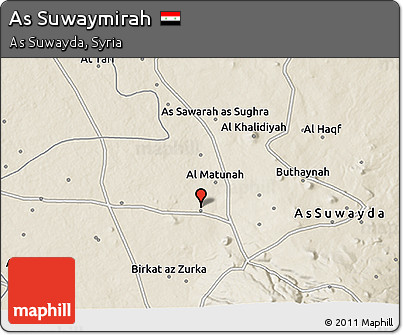 Shaded Relief 3D Map of As Suwaymirah