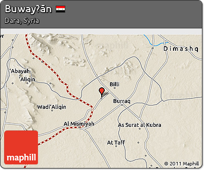 Shaded Relief 3D Map of Buwayḑān