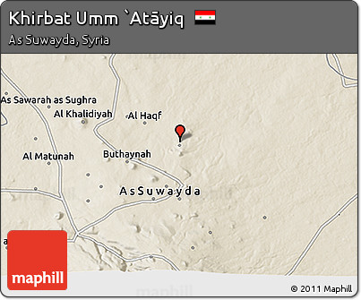 Shaded Relief 3D Map of Khirbat Umm `Atāyiq
