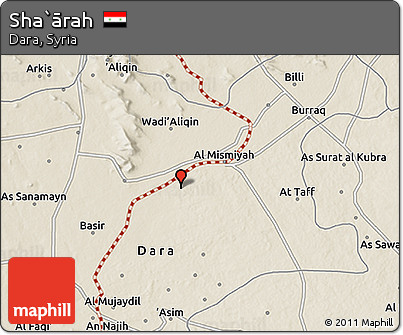 Shaded Relief 3D Map of Sha`ārah