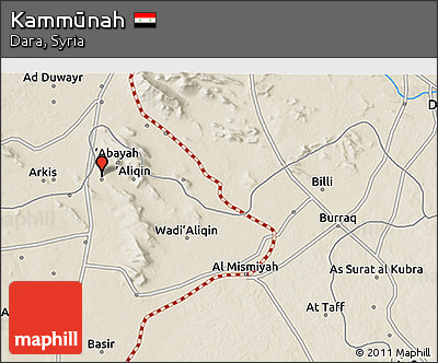 Shaded Relief 3D Map of Kammūnah