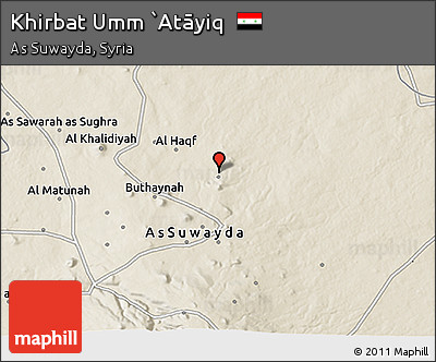 Shaded Relief 3D Map of Khirbat Umm `Atāyiq